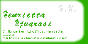 henrietta ujvarosi business card